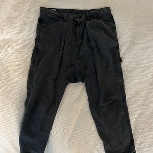 R13 Black Drop Crotch Jeans